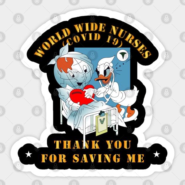 Corona - Worldwide Nurses - Thank You for Saving Me Sticker by twix123844